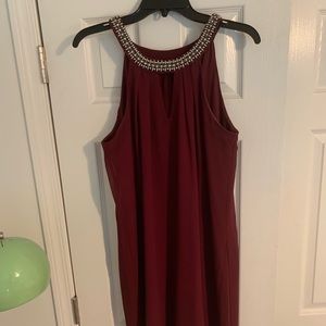 Homecoming dress with jeweled neckline